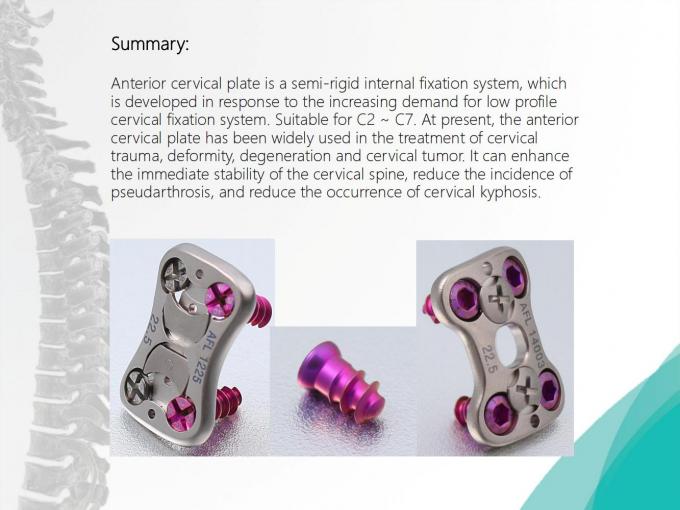 Spine Anterior Cervical Plate Titanium Cervical Plate Implant ...